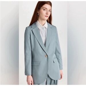 Madewell Women The Larsen Blazer In Drapeweave Color Overcast Size XS NWT